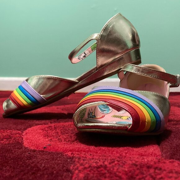 Iron Fist Over It Gold Rainbow Sandals sz US 9 EU 40 - Picture 2 of 7